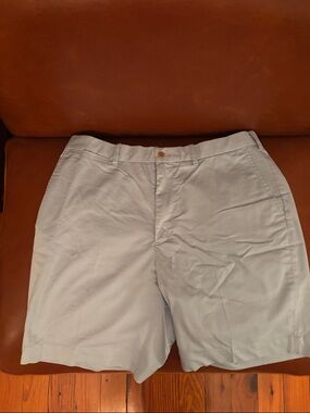 Polo by Ralph Lauren Pale Blue Flat-Front Chino Shorts